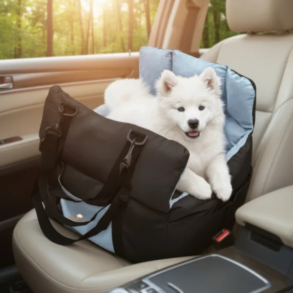 Dog Car Seat Safe & Cozy Travel Bed and Carrier for Small Dogs